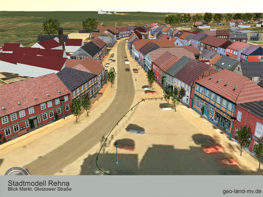 Stadtmodell Rehna - Blick von Osten