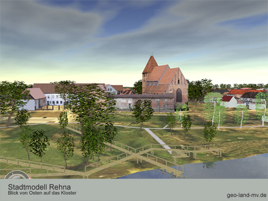 Stadtmodell Rehna - Blick von Osten